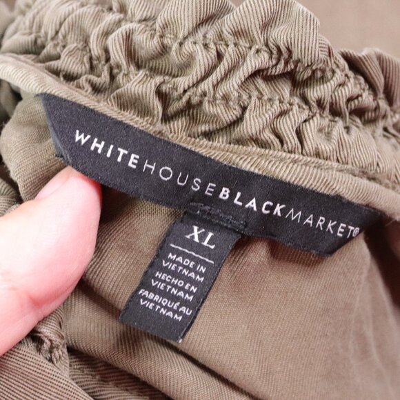 WHBM | Olive Green Long Sleeve Top XL - Picture 5 of 6